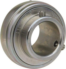 Value Collection - 5/8" ID x 1.575" OD, 2,877 Lb Dynamic Capacity, Ball Bearing Insert Insert Bearing - Zinc Chromate Plated Steel Insert, 0.512" Race Width, 1,495 Lb Static Capacity - Apex Tool & Supply