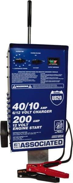 Associated Equipment - 6/12 Volt Automatic Charger - 40 Amps/10 Amps, 200 Starter Amps - Apex Tool & Supply