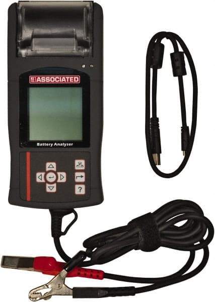 Associated Equipment - 12 Volt Battery Tester with Case & Manual - 100 to 1,700 CCA Range, 5' Cable - Apex Tool & Supply