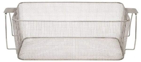 CREST ULTRASONIC - Stainless Steel Parts Washer Basket - 177.8mm High x 273.05mm Wide x 482.6mm Long, Use with Ultrasonic Cleaners - Apex Tool & Supply