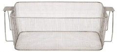 CREST ULTRASONIC - Stainless Steel Parts Washer Basket - 177.8mm High x 273.05mm Wide x 482.6mm Long, Use with Ultrasonic Cleaners - Apex Tool & Supply