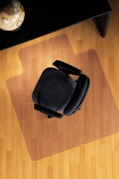 Aleco - 48" Long x 36" Wide, Chair Mat - Rectangular, Straight Edge Style, Texured Both Sides - Apex Tool & Supply