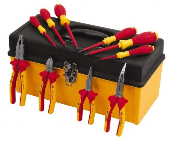 Wiha - 10 Piece Insulated Hand Tool Set - Comes in Tool Box - Apex Tool & Supply