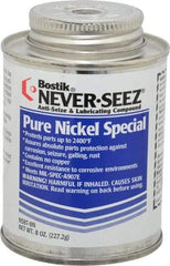 Bostik - 8 oz Can Extreme Pressure, High Temperature Anti-Seize Lubricant - Nickel, -297 to 2,400°F, Silver Colored, Water Resistant - Apex Tool & Supply