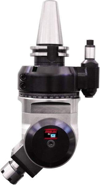 Parlec - Right Angle Milling Head - CAT40 Spindle Taper, Compatible with CNC Machine, Includes Grease, Instructions, Stop Block and Wrenches - Apex Tool & Supply