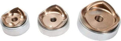 Greenlee - 10 Piece, 2-1/2 to 4" Punch Hole Diam, Hydraulic Knockout Set - Round Punch, 10 Gage Mild Steel - Apex Tool & Supply