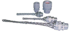 Woodhead Electrical - 22.23 to 25.4mm Capacity, Liquidtight, Straight Strain Relief Cord Grip - 1-1/4 NPT Thread, 11-1/4" Long, Aluminum - Apex Tool & Supply