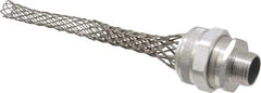 Woodhead Electrical - 25.4 to 28.58mm Capacity, Liquidtight, Straight Strain Relief Cord Grip - 1 NPT Thread, 12-1/4" Long, Aluminum - Apex Tool & Supply
