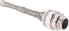 Woodhead Electrical - 28.58 to 31.75mm Capacity, Liquidtight, Straight Strain Relief Cord Grip - 1-1/4 NPT Thread, 13-3/8" Long, Aluminum - Apex Tool & Supply
