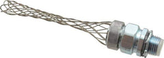 Woodhead Electrical - Liquidtight, Straight Strain Relief Cord Grip - 1/2 NPT Thread, 3-7/8" Long, Iron & Zinc-plated Steel - Apex Tool & Supply