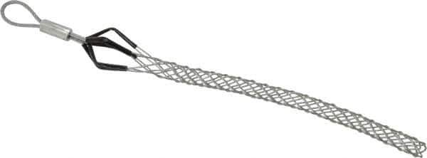 Woodhead Electrical - Flexible Eye, Closed Mesh, Steel Wire Pulling Grip - 7" Mesh, 0.37 to 0.49" Cable Diam - Apex Tool & Supply