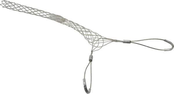 Woodhead Electrical - Double Eye, Closed Mesh, Bronze Wire Pulling Grip - 18" Mesh, 1-1/2 to 1.74" Cable Diam - Apex Tool & Supply