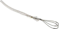 Woodhead Electrical - 3/4 to 0.99 Inch Cable Diameter, Tinned Bronze, Double Loop Support Grip - 21 Inch Long, 1,320 Lb. Breaking Strength, 14 Inch Mesh Length - Apex Tool & Supply