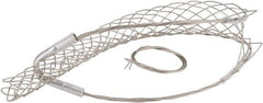 Woodhead Electrical - 3/4 to 0.99 Inch Cable Diameter, Tinned Bronze, Single Loop Support Grip - 22 Inch Long, 1,320 Lb. Breaking Strength, 14 Inch Mesh Length - Apex Tool & Supply