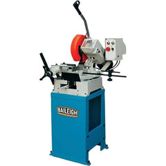 Baileigh - 1 Cutting Speed, 10" Blade Diam, Cold Saw - 54 RPM Blade Speed, Floor Machine, 1 Phase, Compatible with Ferrous/Non-Ferrous Material - Apex Tool & Supply