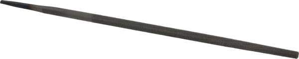 Value Collection - 6" Long, Second Cut, Round American-Pattern File - Double Cut, Tang - Apex Tool & Supply