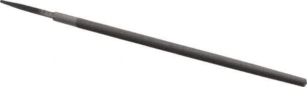 Value Collection - 8" Long, Second Cut, Round American-Pattern File - Double Cut, Tang - Apex Tool & Supply