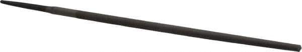 Value Collection - 8" Long, Smooth Cut, Round American-Pattern File - Double Cut, Tang - Apex Tool & Supply