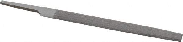 Value Collection - 6" Long, Smooth Cut, Half Round American-Pattern File - Double Cut, 5/32" Overall Thickness, Tang - Apex Tool & Supply