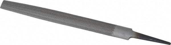 Value Collection - 8" Long, Bastard Cut, Half Round American-Pattern File - Double Cut, 7/32" Overall Thickness, Tang - Apex Tool & Supply
