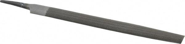 Value Collection - 8" Long, Smooth Cut, Half Round American-Pattern File - Double Cut, 7/32" Overall Thickness, Tang - Apex Tool & Supply