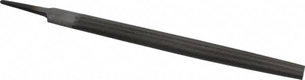 Value Collection - 10" Long, Bastard Cut, Half Round American-Pattern File - Double Cut, 9/32" Overall Thickness, Tang - Apex Tool & Supply