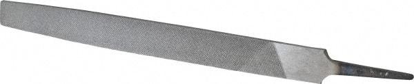 Value Collection - 8" Long, Bastard Cut, Flat American-Pattern File - Double Cut, 7/32" Overall Thickness, Tang - Apex Tool & Supply