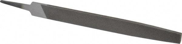 Value Collection - 8" Long, Second Cut, Flat American-Pattern File - Double Cut, 7/32" Overall Thickness, Tang - Apex Tool & Supply