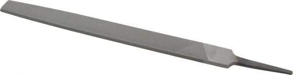 Value Collection - 10" Long, Second Cut, Flat American-Pattern File - Double Cut, 1/4" Overall Thickness, Tang - Apex Tool & Supply
