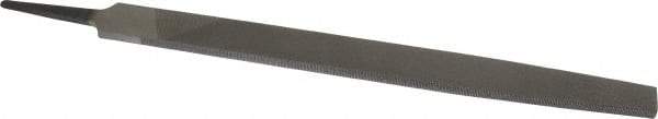 Value Collection - 12" Long, Second Cut, Flat American-Pattern File - Double Cut, 9/32" Overall Thickness, Tang - Apex Tool & Supply