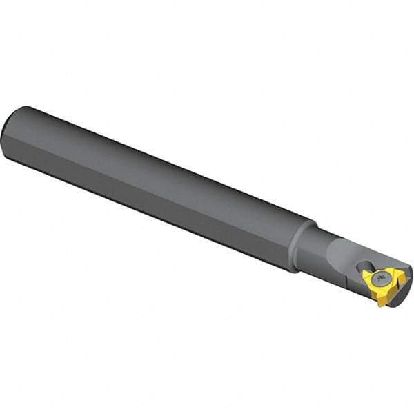 Vargus - Internal/External Thread, Left Hand Cut, 0.59" Shank Width x 0.56" Shank Height Indexable Threading Toolholder - 3.94" OAL, 2IL Insert Compatibility, OVR Toolholder, Series Miniature Round Shank - Apex Tool & Supply