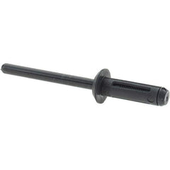 Value Collection - Large Flange Head Nylon Open End Blind Rivet - 5/32" to 1/4" Grip, 11/32" Head Diam, 21/32" Length Under Head, - Apex Tool & Supply