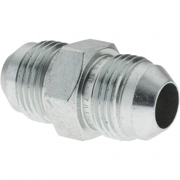 Parker - 1/2" Tube OD, 37° Steel Flared Tube Male Connector - Flare x Flare Ends - Apex Tool & Supply