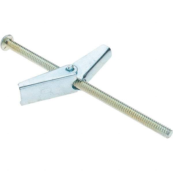 Value Collection - 3/16" Diam, 4" Long, Toggle Bolt Drywall & Hollow Wall Anchor - Steel, Use with Concrete/Masonry, Hollow Tile, Plaster & Wallboard - Apex Tool & Supply