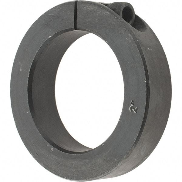 Value Collection - 2" Bore, Steel, One Piece Clamp Collar - 3" Outside Diam, 11/16" Wide - Apex Tool & Supply
