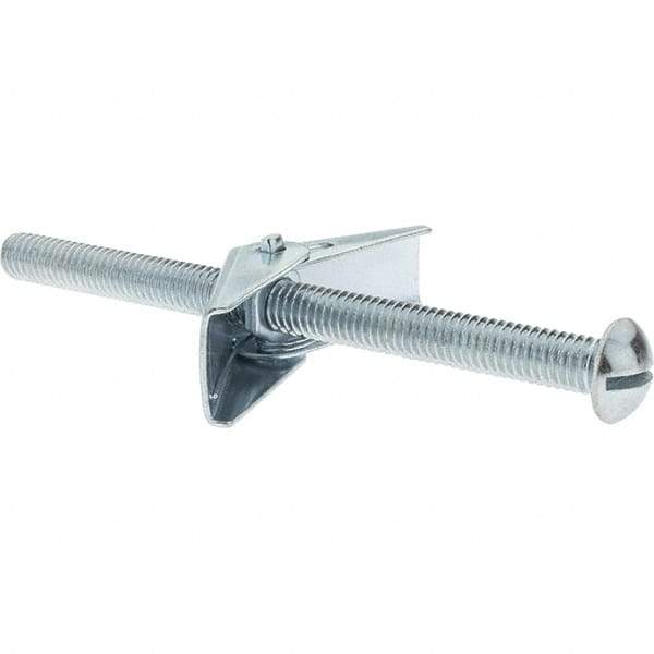Value Collection - 3/8" Diam, 5" Long, Toggle Bolt Drywall & Hollow Wall Anchor - Steel, Use with Concrete/Masonry, Hollow Tile, Plaster & Wallboard - Apex Tool & Supply