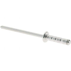 RivetKing - Dome Head Aluminum Multi Grip Blind Rivet - Steel Mandrel, 0.157" to 0.315" Grip, 0.468" Length Under Head, 1/8" Body Diam - Apex Tool & Supply
