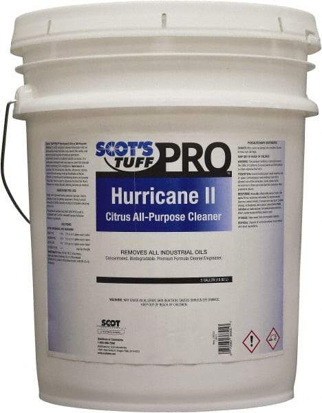 Scot's Tuff - 5 Gal Bucket Oil Removal - Liquid, Biodegradable Cleaner & Degreaser, Citrus - Apex Tool & Supply