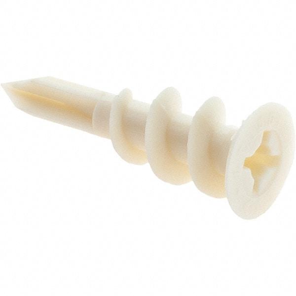 Value Collection - 3/8 to 5/8" Thick, Self Drilling Drywall & Hollow Wall Anchor - Nylon, Use with Wallboard - Apex Tool & Supply