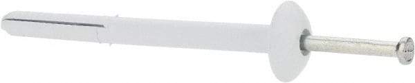 Value Collection - 1/4" Diam, 1/4" Drill, 3" OAL, 2-1/4" Min Embedment Hammer Drive Concrete Anchor - Steel, Zinc-Plated Finish, Truss Head - Apex Tool & Supply