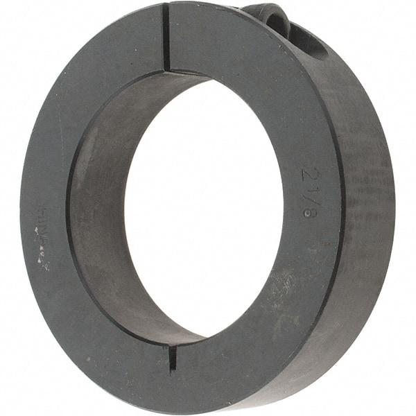 Value Collection - 2-1/8" Bore, Steel, One Piece One Piece Split Shaft Collar - 3-1/4" Outside Diam, 3/4" Wide - Apex Tool & Supply