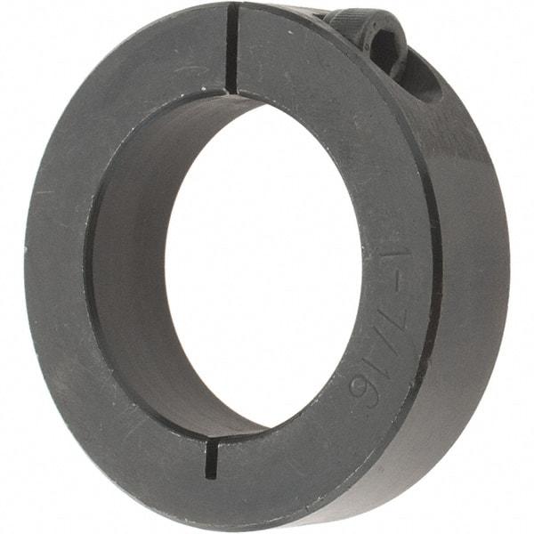 Value Collection - 1-7/16" Bore, Steel, One Piece Clamp Collar - 2-1/4" Outside Diam, 9/16" Wide - Apex Tool & Supply