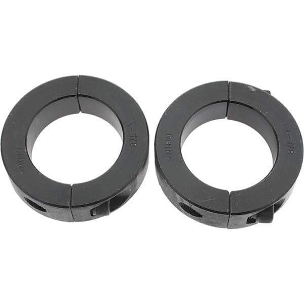 Value Collection - 1-7/8" Bore, Steel, Two Piece Two Piece Split Shaft Collar - 2-7/8" Outside Diam, 11/16" Wide - Apex Tool & Supply