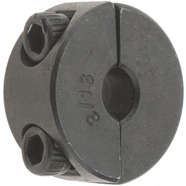 Value Collection - 3/16" Bore, Steel, Two Piece Shaft Collar - 11/16" Outside Diam, 5/16" Wide - Apex Tool & Supply