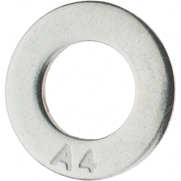 Value Collection - M8 Screw, Grade 316 Stainless Steel Standard Flat Washer - 8.4mm ID x 16mm OD, Plain Finish - Apex Tool & Supply