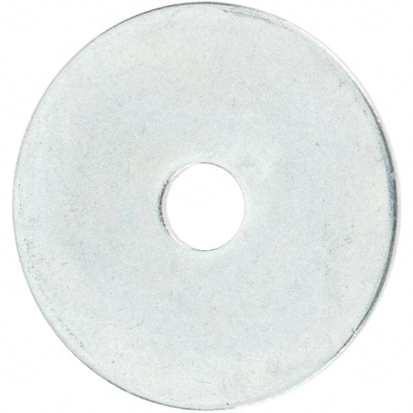Value Collection - Steel Fender Flat Washer - 5/32" ID x 3/4" OD, 0.0312" Thick, Zinc-Plated Finish - Apex Tool & Supply