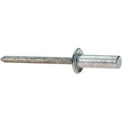 Value Collection - Size 66 Dome Head Aluminum Closed End Sealing Blind Rivet - Aluminum Mandrel, 0.251" to 3/8" Grip, 3/8" Head Diam, 0.192" to 0.196" Hole Diam, 0.656" Length Under Head, 3/16" Body Diam - Apex Tool & Supply