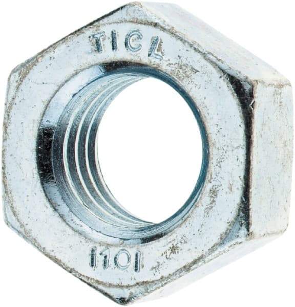 Value Collection - M14x2.00 Metric Coarse Steel Right Hand Hex Nut - 22mm Across Flats, 11mm High, Zinc-Plated Finish - Apex Tool & Supply