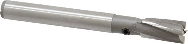 Made in USA - 9/32" Diam, 1/4" Shank, Diam, 4 Flutes, Straight Shank, Interchangeable Pilot Counterbore - Apex Tool & Supply
