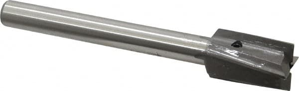 Made in USA - 7/8" Diam, 1/2" Shank, Diam, 4 Flutes, Straight Shank, Interchangeable Pilot Counterbore - Apex Tool & Supply